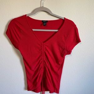 Red Rue21 Scrunched Tee